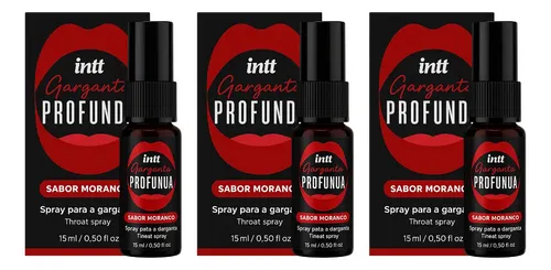 GARGANTA PROFUNDA MORANGO INTT 15ml - (Kit 3 un por 17,42 cada no pix)