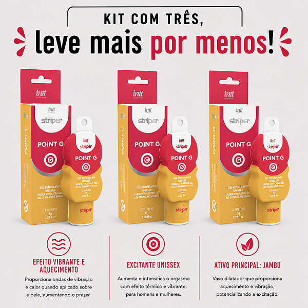 KIT COM TRES STRIPER POINT G 8g ( cada sai por 16,42 no pix )