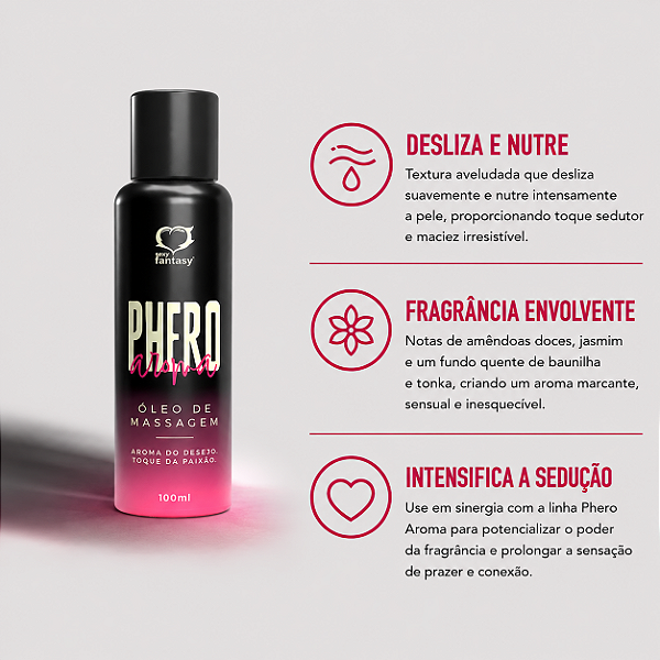 PHERO Aroma Feminino Óleo de Massagem 100ml