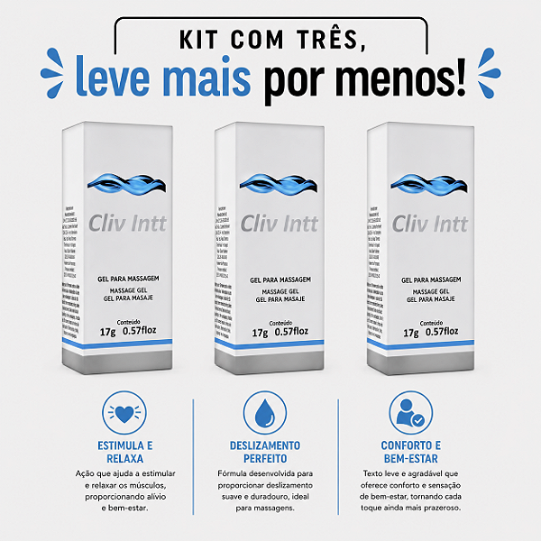 KIT COM TRES CLIV INTT DESSENSIBILIZANTE 17g (cada sai por R$ 40,83 no pix)