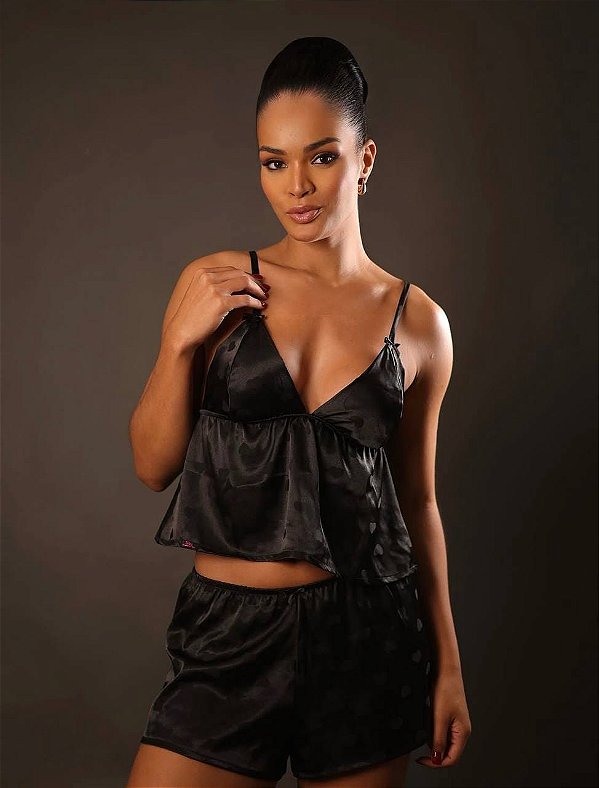 TEEN BABYDOOL CETIM - PRETO