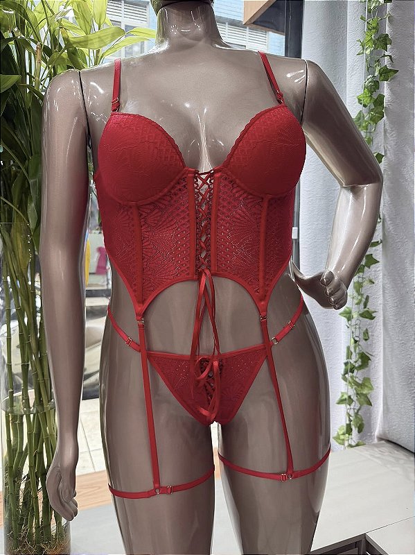 CONJUNTO ESPARTILHO COM BOJO - VERMELHO TAM G