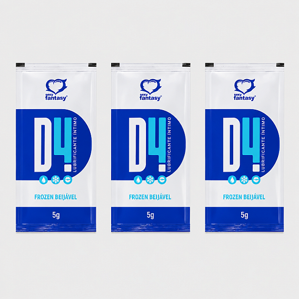 KIT COM TRES SACHÊ D4 FROZEN LUBRIFICANTE 5g ( cada sai por R$ 1,14 no pix )