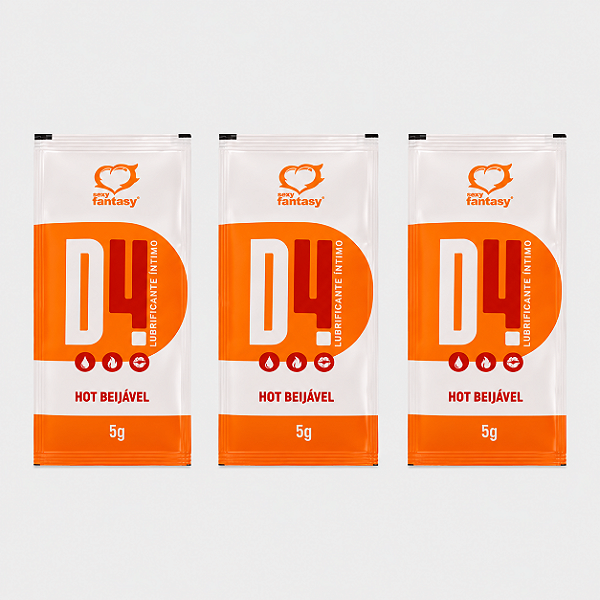 KIT COM TRES SACHÊ D4 HOT LUBRIFICANTE 5g ( cada sai por R$ 1,14 no pix )