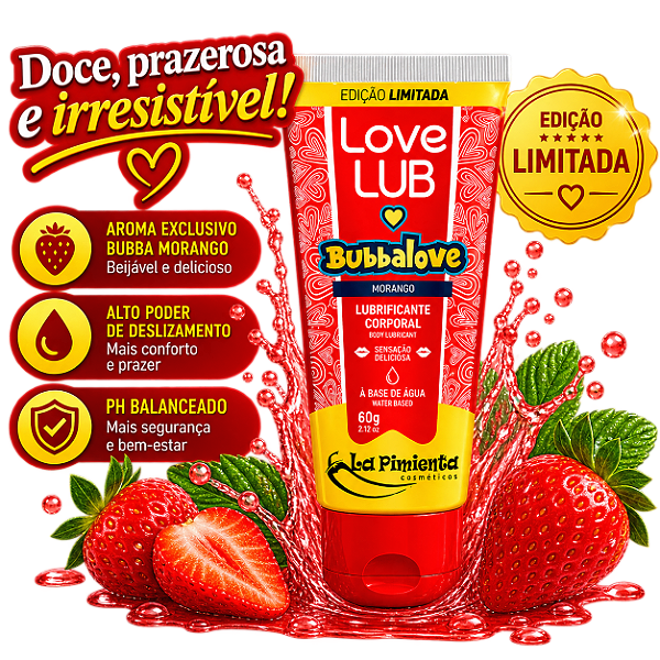 BUBBALOVE GEL MORANGO 60g