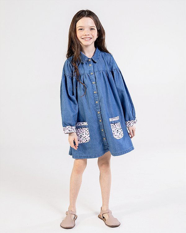 Vestido jeans floral