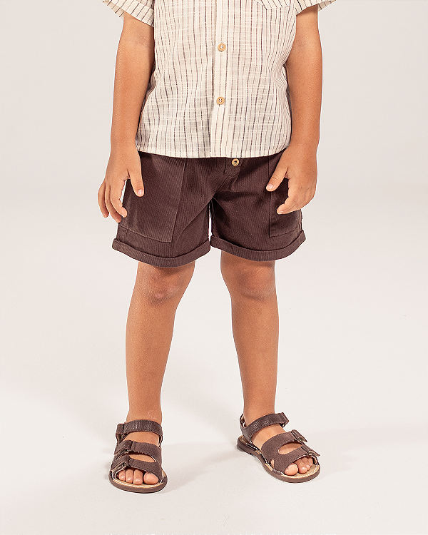 Bermuda cotelê Chocolate