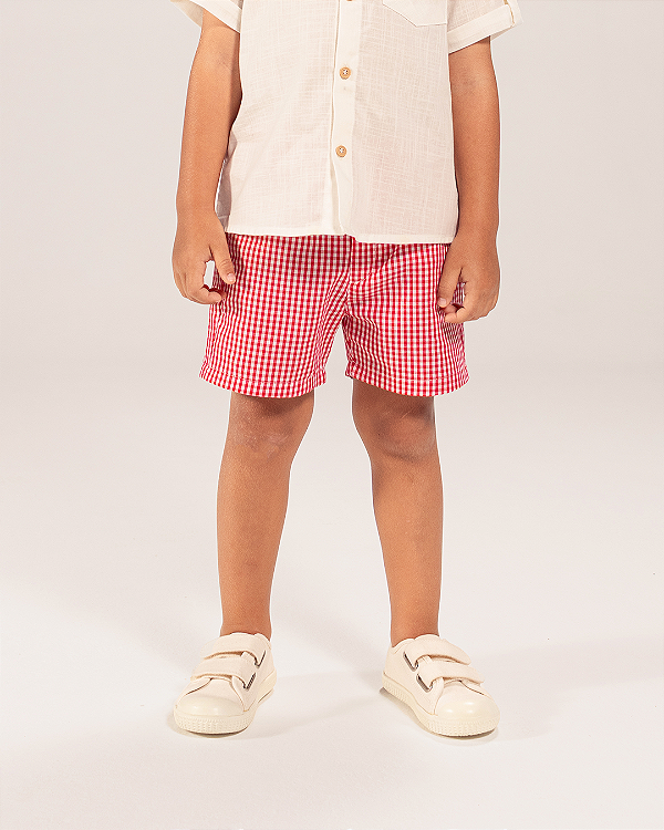 Bermuda classic Xadrez vermelho