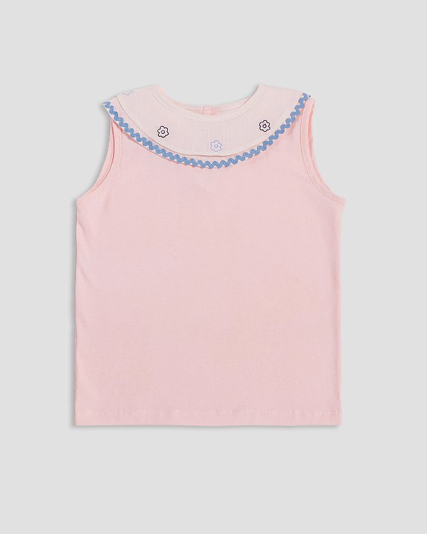 Blusa flor Rosa bebê