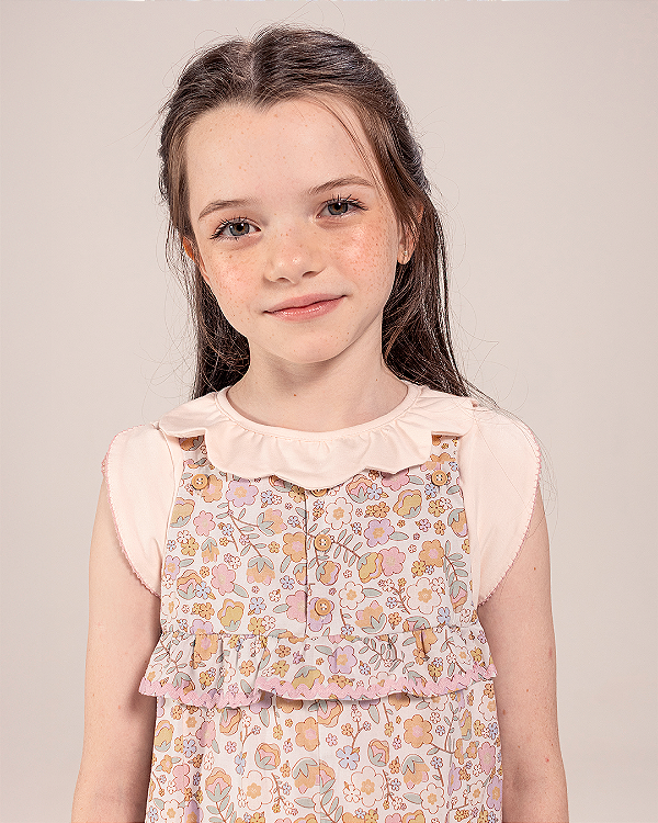 Blusa girassol Verde calmaria Rosa bebê