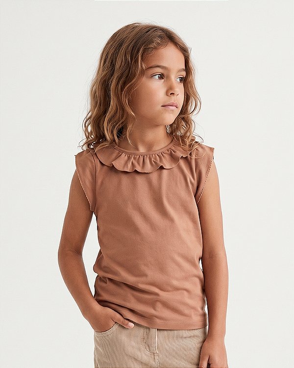 Blusa girassol Marrom