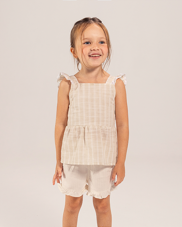 Blusa luz do sol Listrado natural