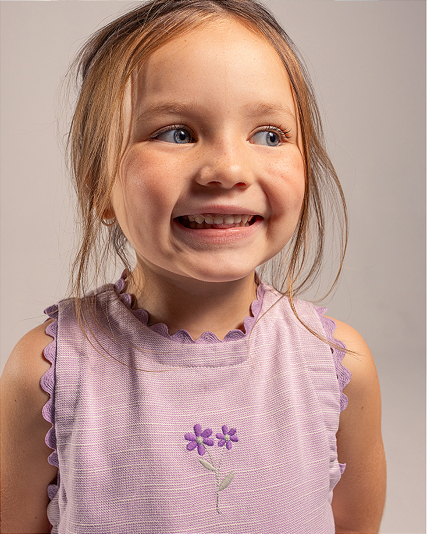 Regata infância Listrado lilás