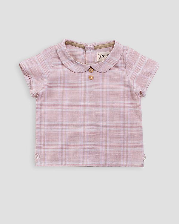 Bata violino Xadrez rosa