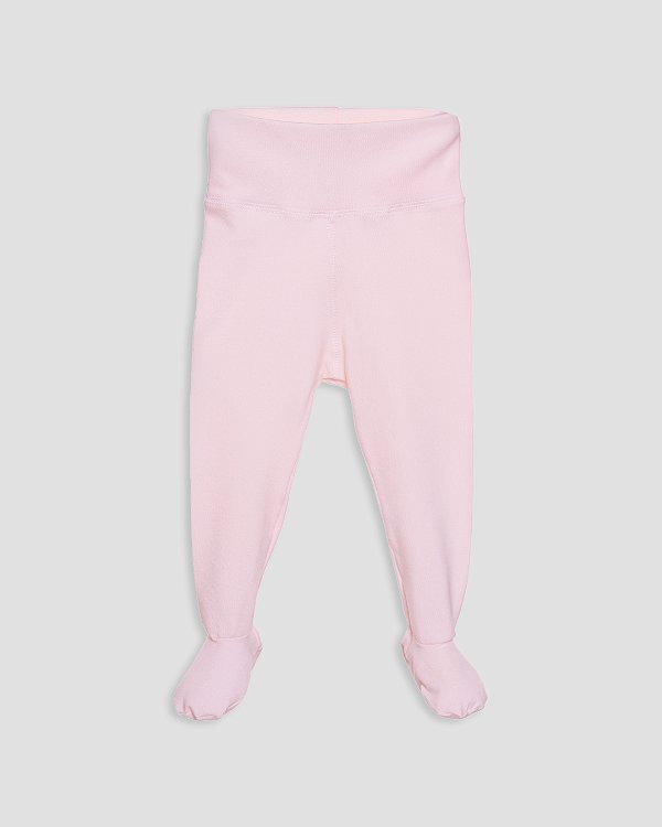 Calça comfort com pé Rosa bebê