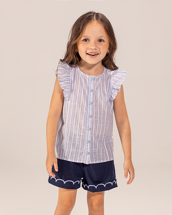 Camisa serena Listrado marinho