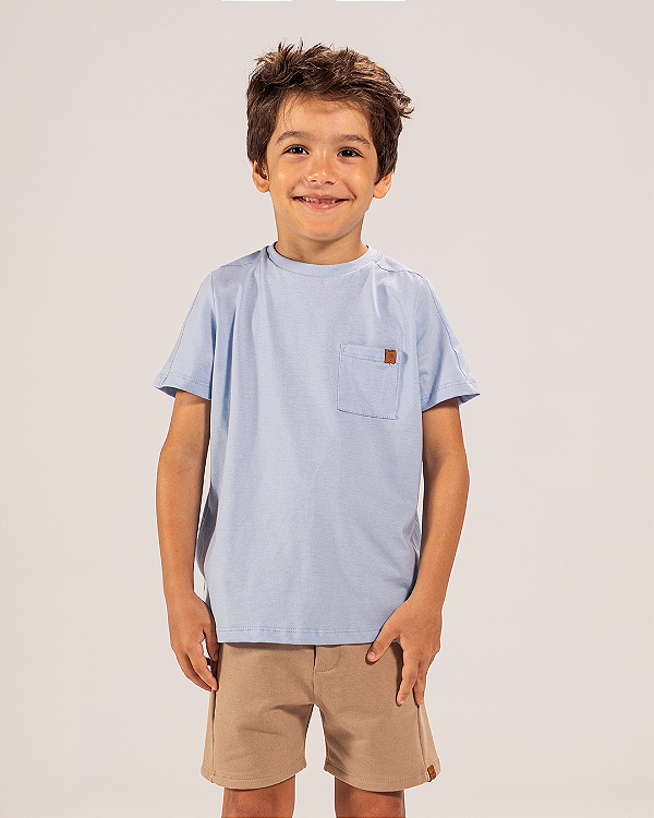 Camiseta recortes Azul