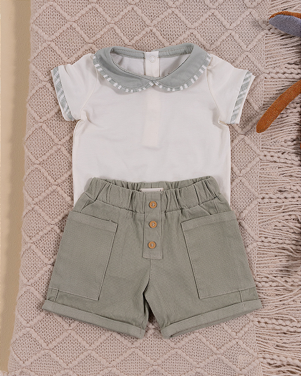 Body mimo Off-white + verde