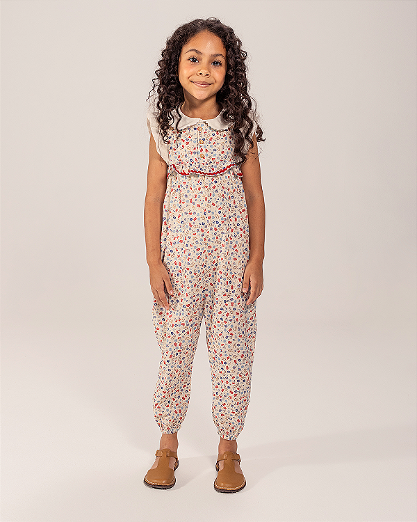 Macacão jasmim Estampa aquarelada