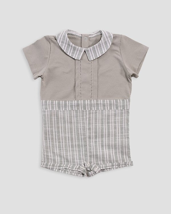 Macaquinho nervuras Listrado verde