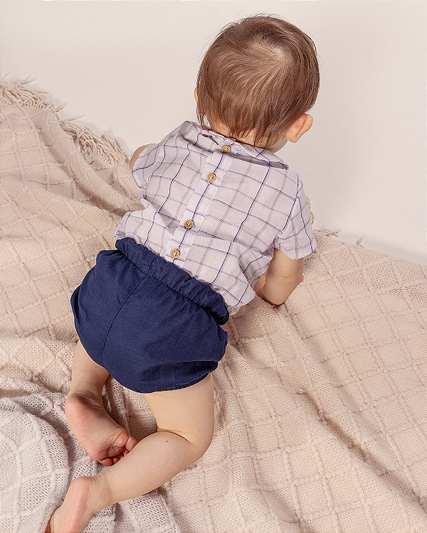 Tapa fralda retrô Marinho