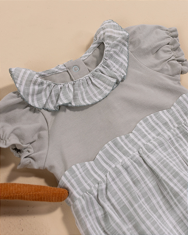 Romper solar Listrado verde