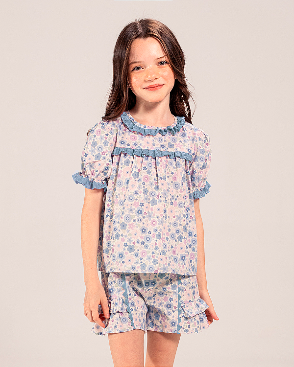 Blusa margarida Estampa doçura