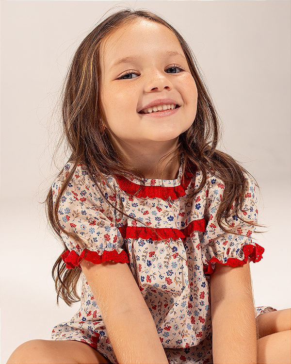 Blusa margarida Estampa aquarelada