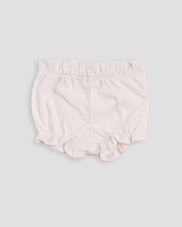 Short conforto textura Off-white