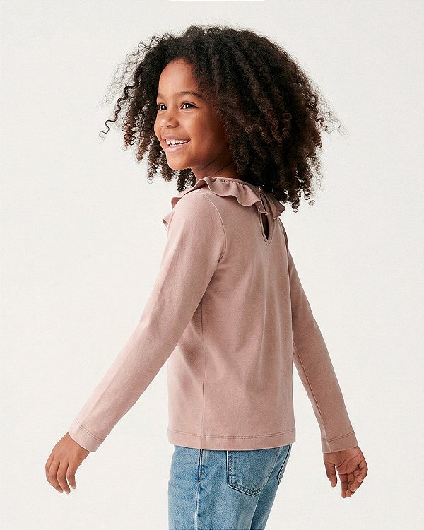Blusa pétala Bege