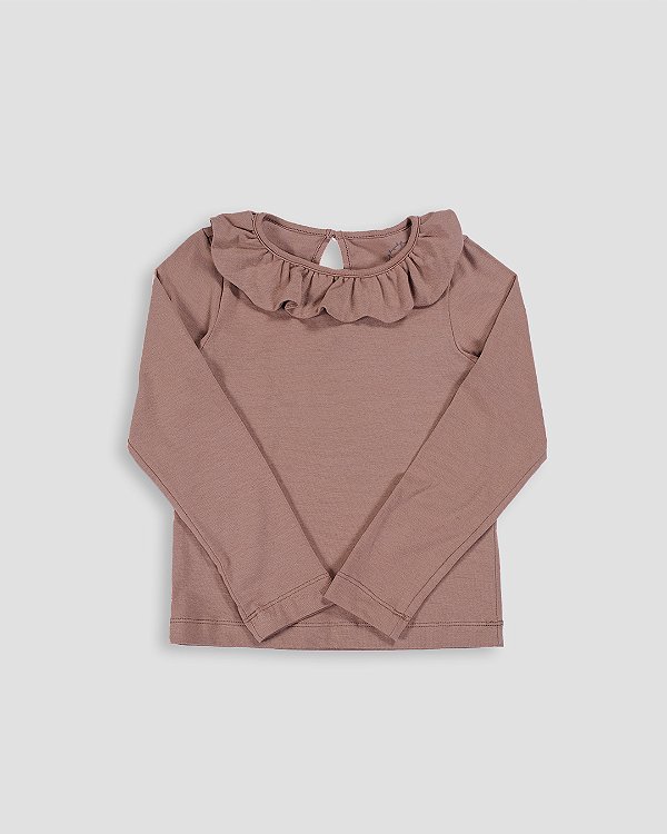 Blusa pétala Marrom
