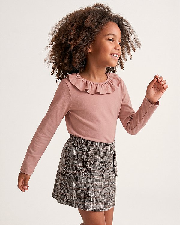 Blusa pétala Marrom