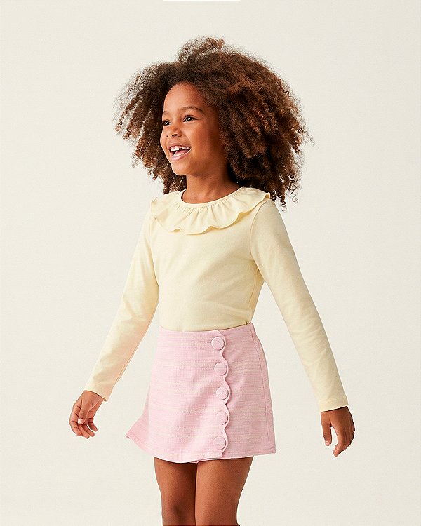 Blusa pétala Amarelo ouro
