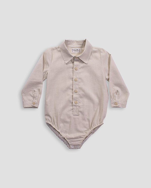 Body camisa Areia