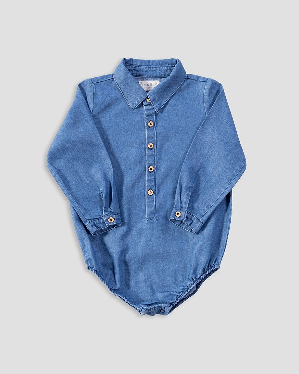 Body camisa Jeans/azul