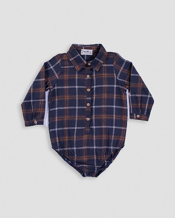 Body camisa Xadrez marinho