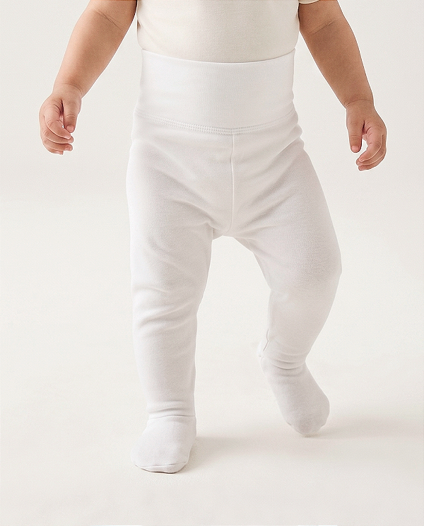 Calça comfort com pé Branco