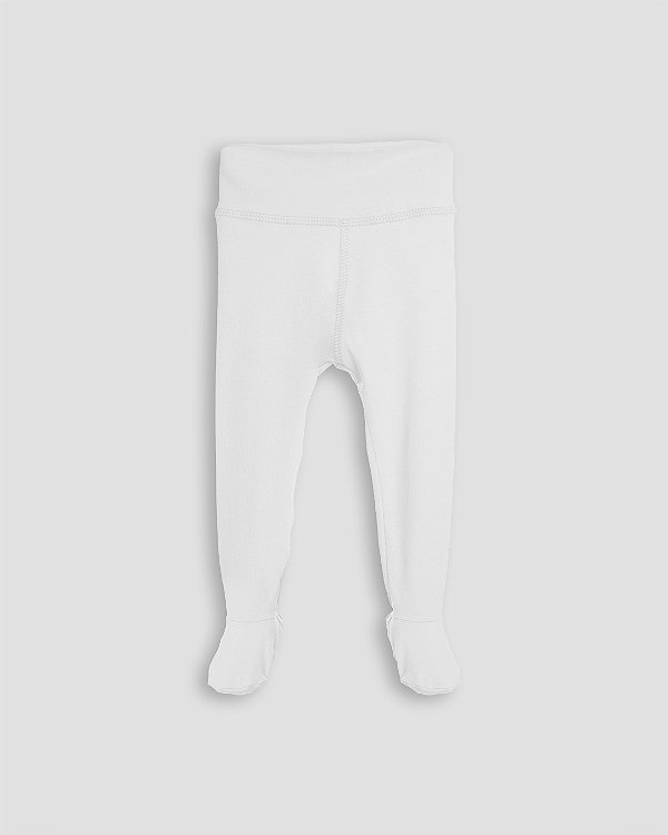 Calça comfort com pé Branco