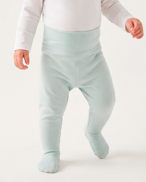 Calça comfort com pé Azul