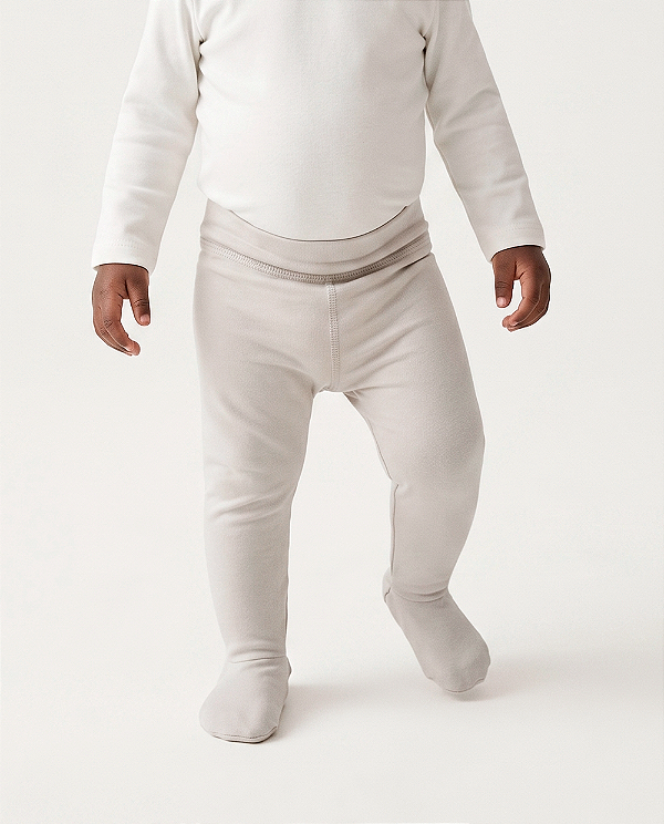 Calça comfort com pé Bege