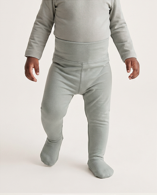 Calça comfort com pé Verde calmaria