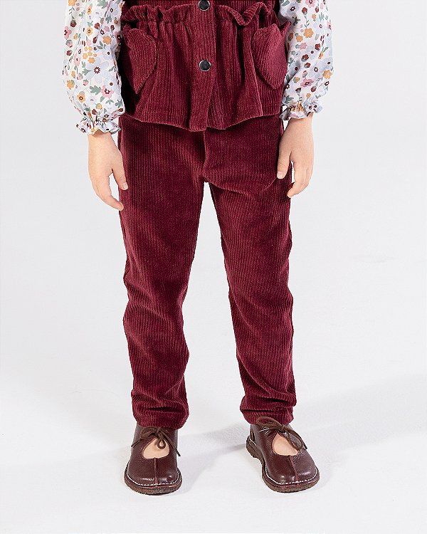 Calça new cogumelo Bordô