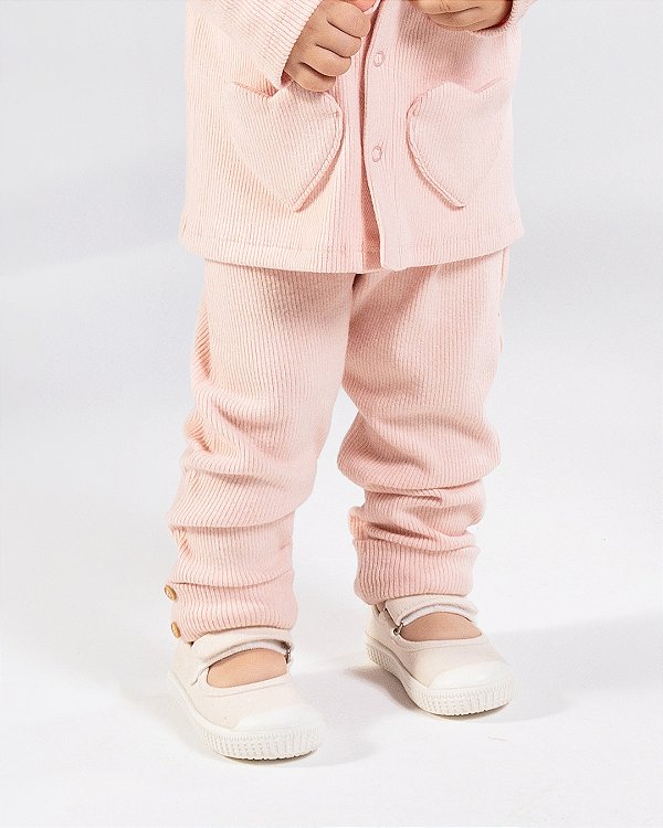 Calça baby Rosa claro