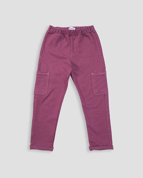 Calça cargo Bordô