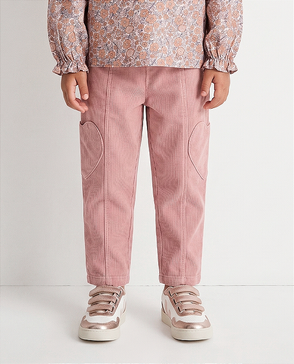 Calça cotelê Rosê
