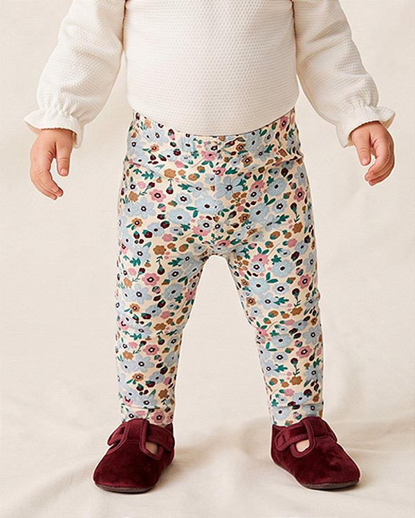 Calça basic Estampa botânica