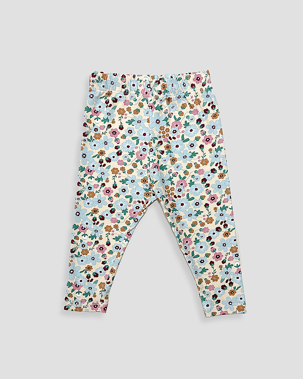 Calça basic estampada Estampa botânica
