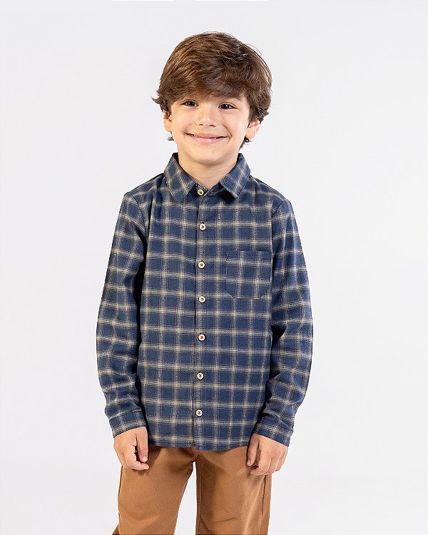 Camisa madeira Xadrez verde