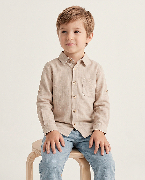 Camisa madeira Areia