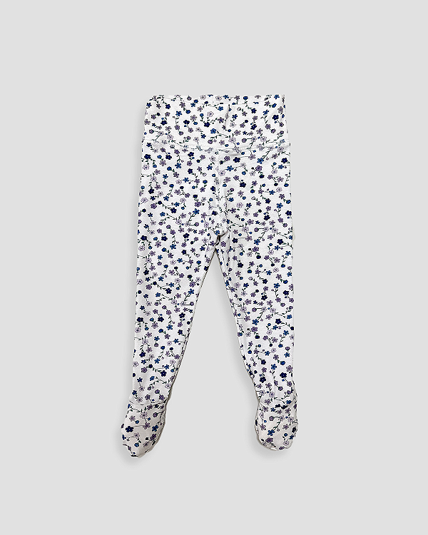 Calça comfort com pé estampada Estampa azaléia